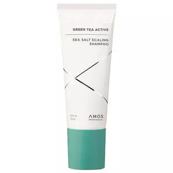 Отшелушивающий шампунь с морской солью Amos Professional Green Active Sea Salt Scaling Shampoo