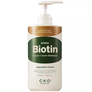 Питательный кремовый шампунь с протеинами CKD Amino Biotin Protein Cream Shampoo