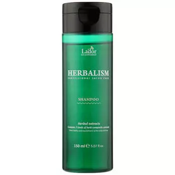 Слабокислотный травяной шампунь с аминокислотами Lador Herbalism Shampoo 150 мл