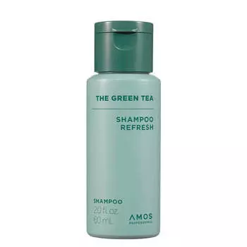 Шампунь с зелёным чаем для жирной кожи головы Amos Professional The Green Tea Shampoo Refresh 60 мл