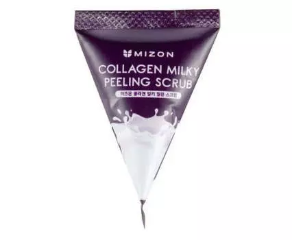 Скраб-пирамидка с коллагеном и содой Mizon Collagen Milky Peeling Scrub - 7 гр.