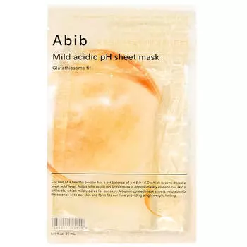 Слабокислотная маска с глутатионом Abib Mild Acidic pH Sheet Mask Glutathiosome Fit