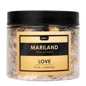 Расслабляющая соль для ванн с цветками лаванды и чайной розы Mariland Love Sea Salt