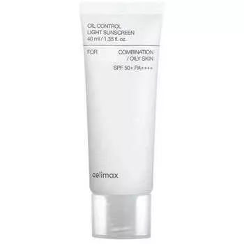Себорегулирующий лёгкий солнцезащитный крем Celimax Oil Control Light Sunscreen SPF50+PA++++