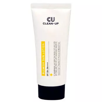 Лёгкий гипоаллергенный солнцезащитный лосьон CUSKIN Clean Up Blemish Sun Lotion SPF50+ PA++++
