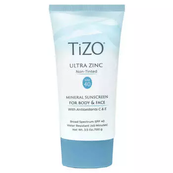 Минеральный солнцезащитный крем для лица и тела TIZO Ultra Zinc Non-Tinted SPF40