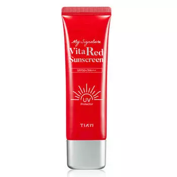 Солнцезащитный крем для сияния кожи TIAM My Signature Vita Red Sunscreen SPF50+/PA+++
