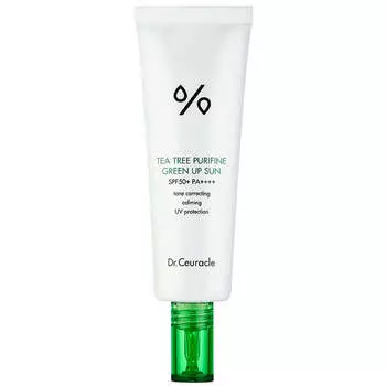Солнцезащитный крем для проблемной кожи Dr.Ceuracle Tea Tree Purifine Green Up Sun SPF50+ PA++++