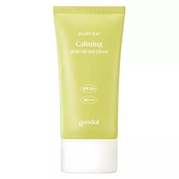 Солнцезащитный крем с хауттюйнией Goodal Heartleaf Calming Moisture Sun Cream SPF50+ PA++++