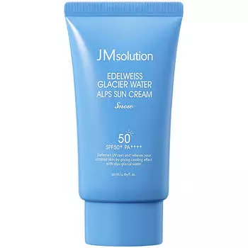 Охлаждающий санскрин JMsolution Edelweiss Glacier Water Alps Sun Cream Snow SPF50+ PA++++