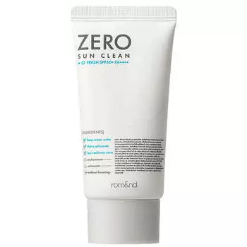 Лёгкий освежающий солнцезащитный крем rom&nd Zero Sun Clean 01.Fresh SPF50+ PA++++