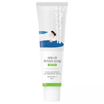 Санскрин с берёзовым соком Round Lab Birch Juice Moisturizing Mild-Up Sunscreen SPF50+ PA++++