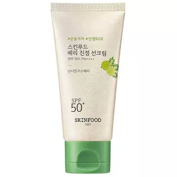 Лёгкий успокаивающий SPF-крем с комплексом ягод Skinfood Berry Soothing Sun Cream SPF50+ PA++++