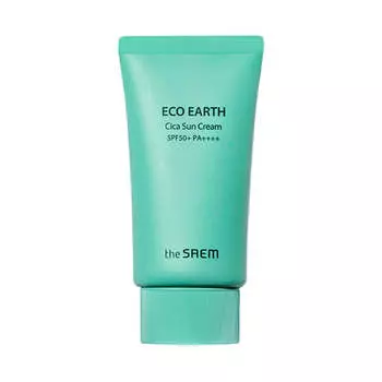 Солнцезащитный крем для чувствительной кожи The Saem Eco Earth Cica Sun Cream SPF50+ PA++++