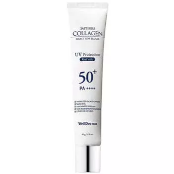 Увлажняющий санскрин c коллагеном WellDerma Sun Block Sapphire Collagen Moist SPF50+ PA++++