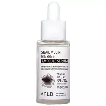 Антивозрастная ампульная сыворотка с женьшенем APLB Snail Mucin Ginseng Ampoule Serum