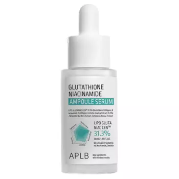 Осветляющая ампульная сыворотка с глутатионом и ниацинамидом APLB Glutathione Niacinamide Ampoule Serum