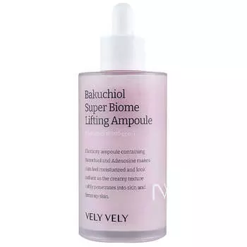 Лифтинг-сыворотка с бакучиолом и пептидами Vely Vely Bakuchiol Super Biome Lifting Ampoule