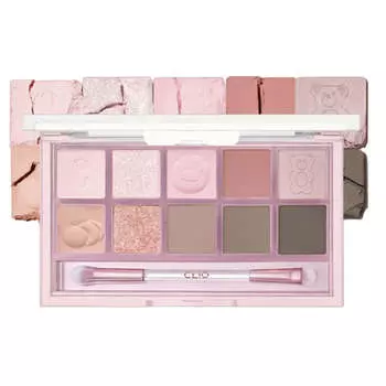 Палетка теней для век с аппликатором CLIO Pro Eye Palette 020 Lazy Soft Paw