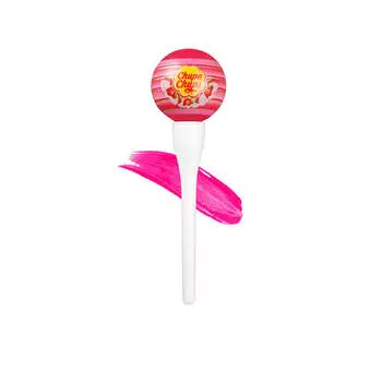 Стойкая жидкая помада-тинт с ярким пигментом Chupa Chups Lip Locker Tint - 01 Клубника и Сливки