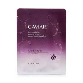 Тканевая маска для лица двойного действия с экстрактом икры It's Skin Caviar Double Effect Mask Sheet