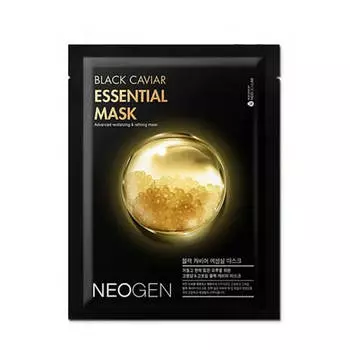 Тканевая маска для упругости кожи с черной икрой Neogen Dermalogy Black Caviar Essential Mask