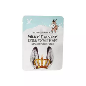 Питательная тканевая маска с паровым кремом Elizavecca Silky Creamy Donkey Steam Cream Mask Pack