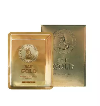Тканевая маска с золотом и муцином улитки Elizavecca 24K Gold Water Dual Snail Mask