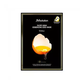 Осветляющая яичная тканевая маска с идебеноном JMsolution Glory Aqua Idebenone Egg Mask