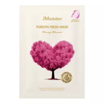 Осветляющая тканевая маска с сакурой JMsolution Purelyn Fresh Mask Plus Prunus Serrulata Flower