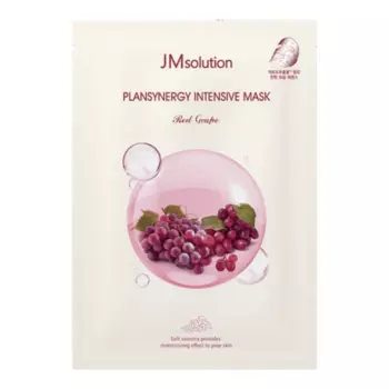 Укрепляющая тканевая маска с красным виноградом JMsolution Plansynergy Intensive Mask Red Grape