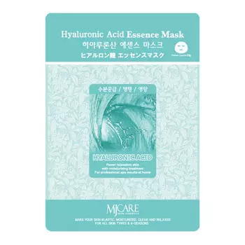 Тканевые маски для лица Mijin Essence Mask Hyaluronic Acid - Гиалуроновая кислота