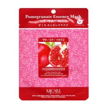 Тканевые маски для лица Mijin Essence Mask Pomegranate - Гранат