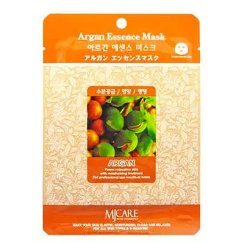 Тканевые маски для лица Mijin Essence Mask Argan - Аргановое масло