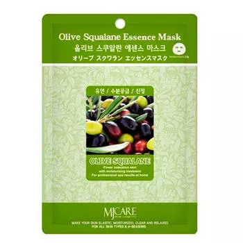 Тканевые маски для лица Mijin Essence Mask Olive - Олива