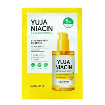 Осветляющая маска с ниацинамидом и юдзу Some By Mi Yuja Niacin 30days Blemish Care Serum Mask