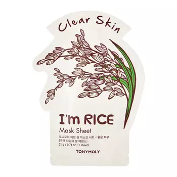 Тканевые маски Tony Moly I'm Real Mask Sheet Rice - Рис