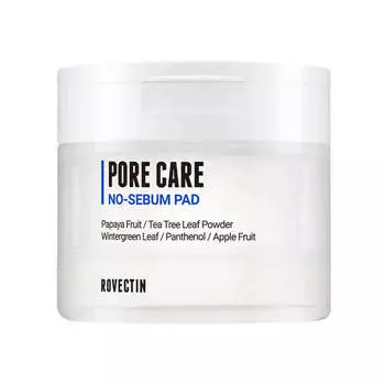 Тонер-пэды против жирного блеска Rovectin Pore Care No-Sebum Pad