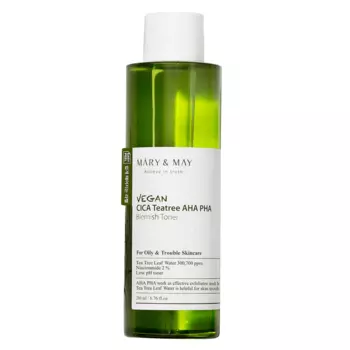 Успокаивающий тоник для проблемной кожи Mary&May Vegan CICA Tea Tree AHA PHA Toner 200 мл
