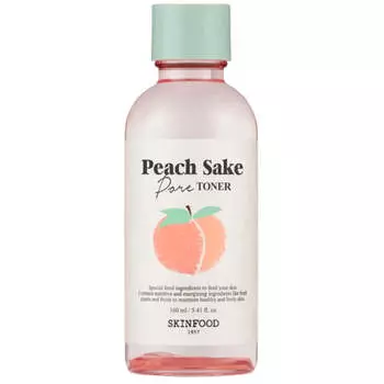 Тоник с экстрактом персика для сужения пор Skinfood Peach Sake Pore Toner