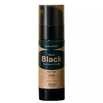Увлажняющий оттеночный шампунь для тёмных волос CKD Amino Biotin Quick Black Shampoo Plus