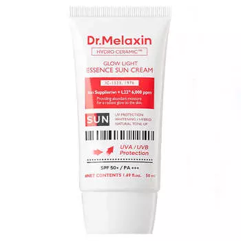Тонирующий солнцезащитный крем Dr.Melaxin Hydro Ceramic Glow Light Essence Sun Cream SPF50+ PA+++