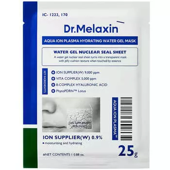 Ультраувлажняющая маска с аква-ионной плазмой Dr.Melaxin Aqua Ion Plasma Water Gel Mask