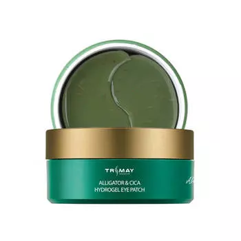 Универсальные успокаивающие патчи с маслом аллигатора Trimay Alligator & Cica Hydrogel Eye Patch