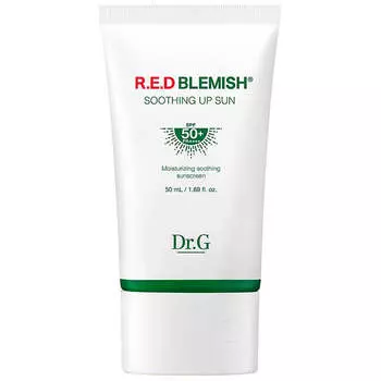 Успокаивающий солнцезащитный крем с пантенолом Dr.G Red Blemish Soothing Up Sun SPF50+ PA++++