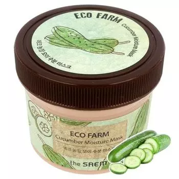 Увлажняющая огуречная маска The Saem Eco Farm Cucumber Moisture Mask