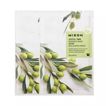 Увлажняющие тканевые маски для лица Mizon Joyful Time Essence Mask - Olive - Олива