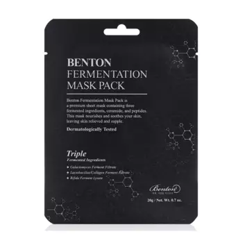 Восстанавливающая тканевая маска с пробиотиками Benton Fermentation Mask Pack