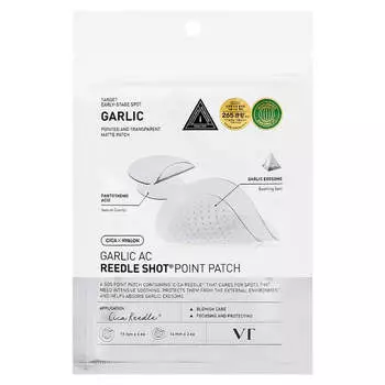 Заживляющие патчи от акне с микроиглами и чесноком VT Cosmetics Garlic AC Reedle Shot Point Patch