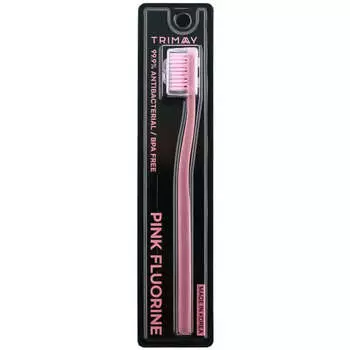 Антибактериальная зубная щётка с напылением из фтора Trimay Pink Fluorine Toothbrush